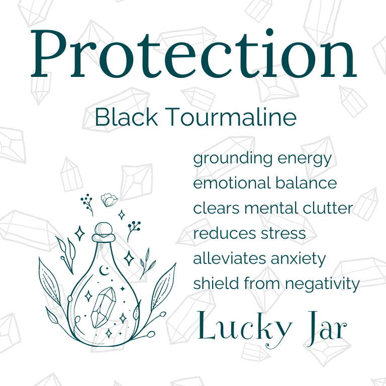 Black Tourmaline Crystal Jar