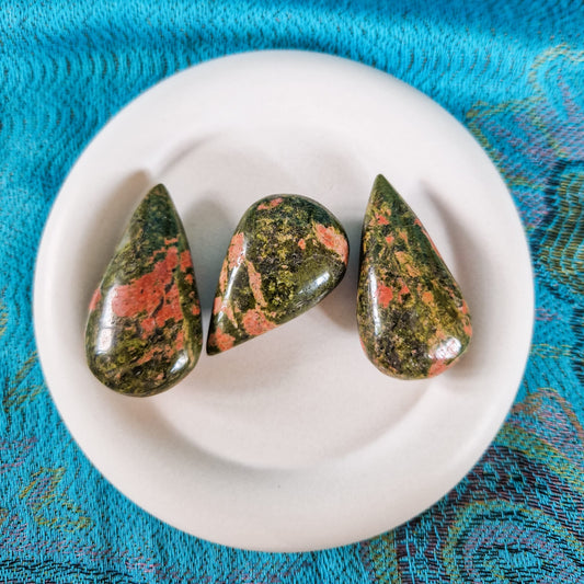 Unakite Drop Shaped