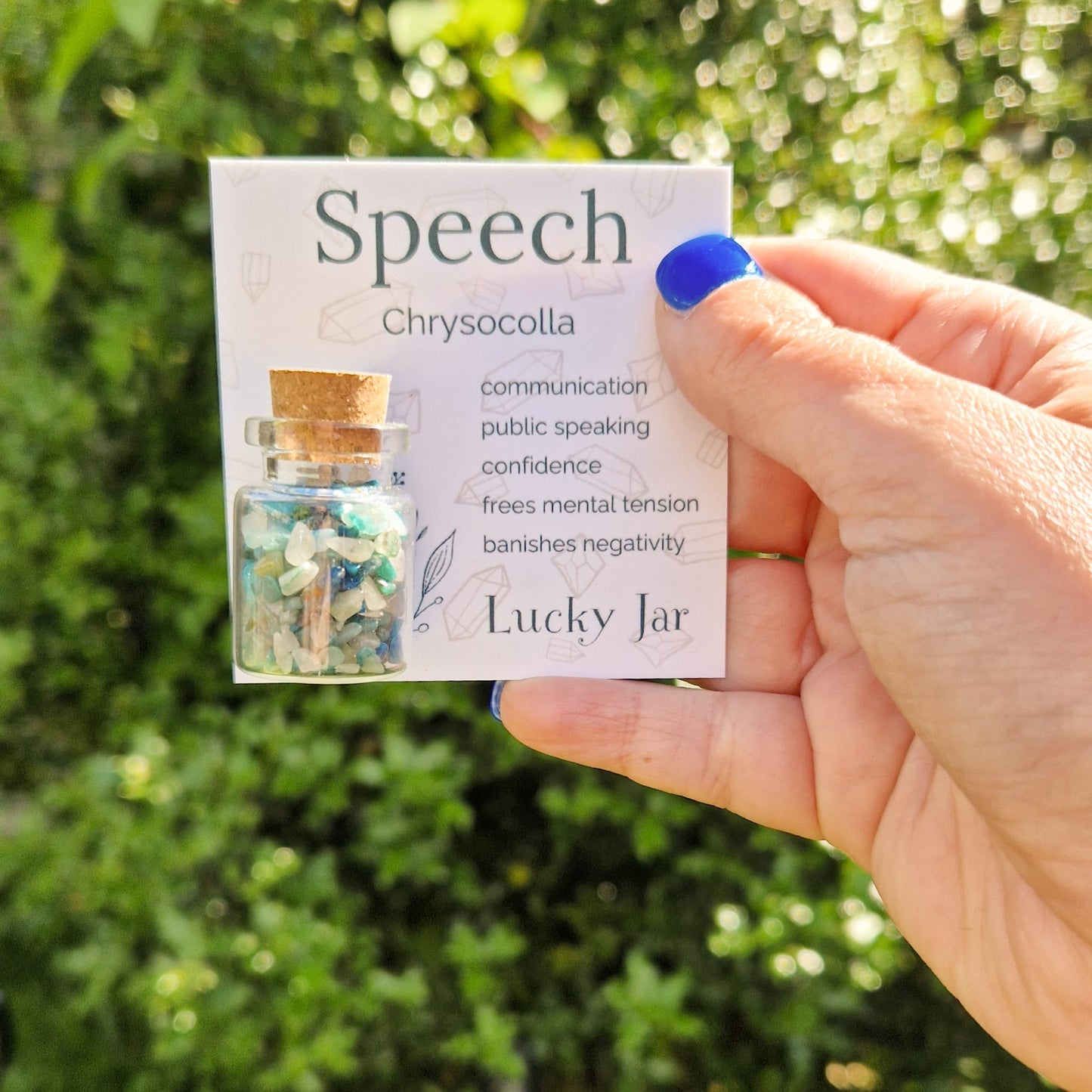 Chrysocolla Crystal Jar