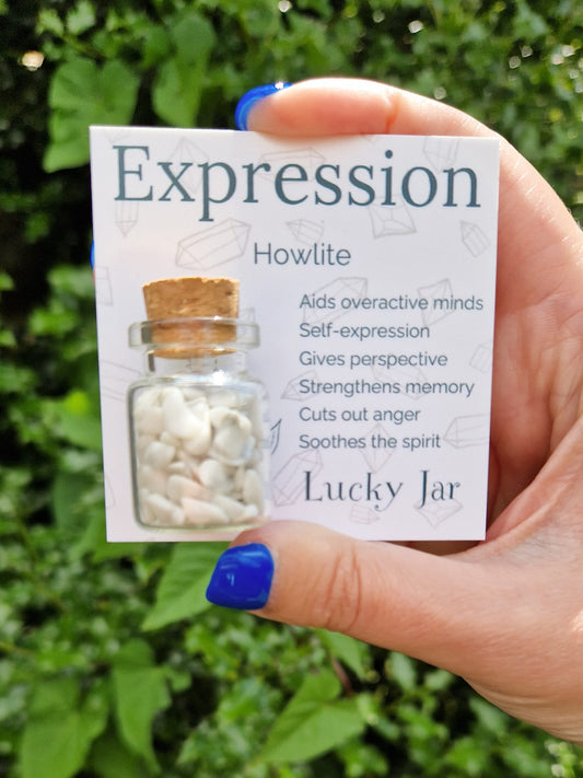 Howlite Crystal Jar