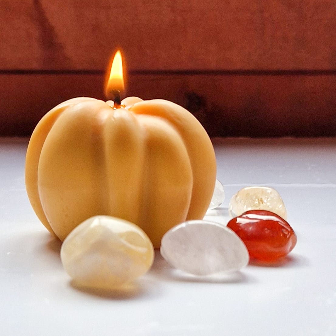 Pumpkin Shaped Candle