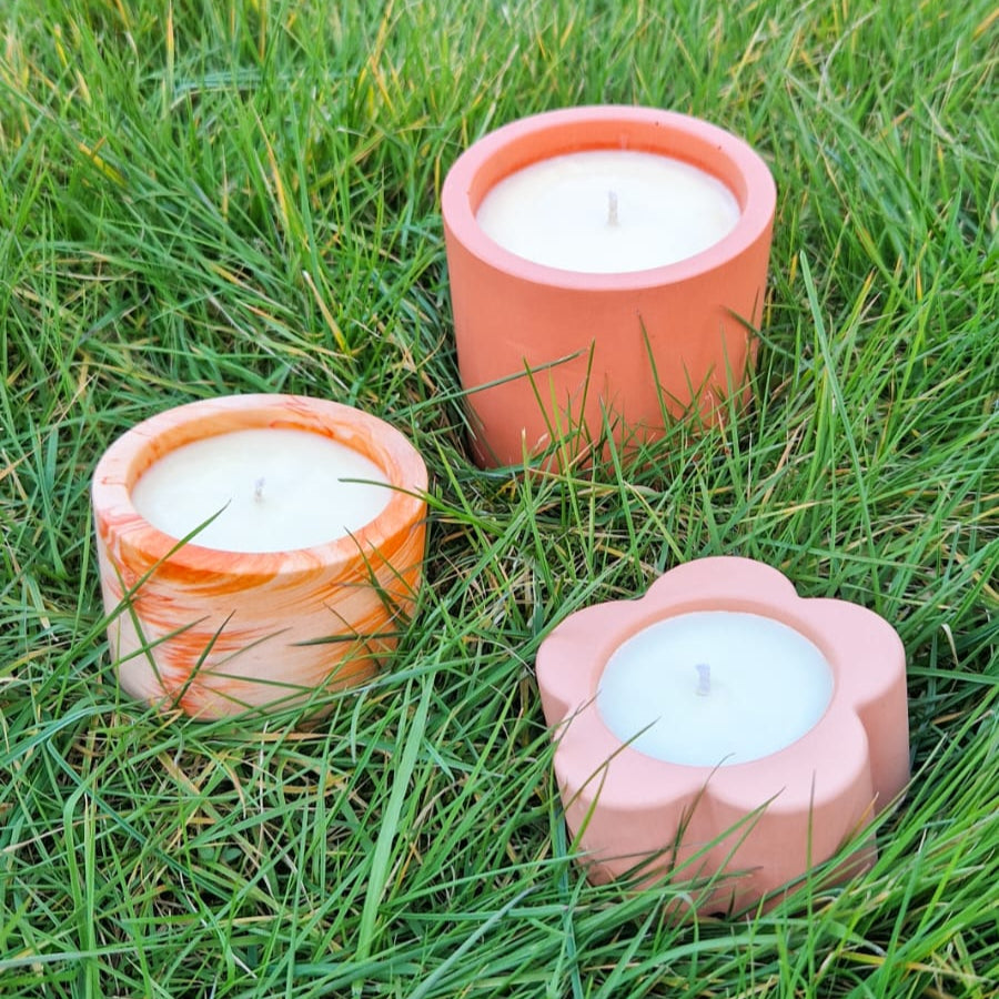 Orange Marble - Spiced Orange Scented Candle (100g net)