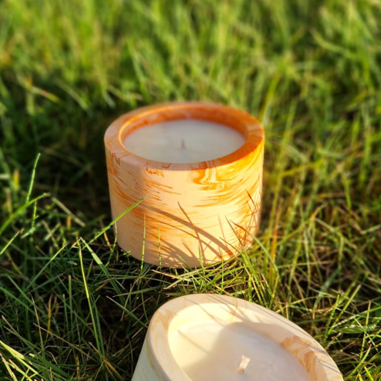 Orange Marble - Spiced Orange Scented Candle (100g net)