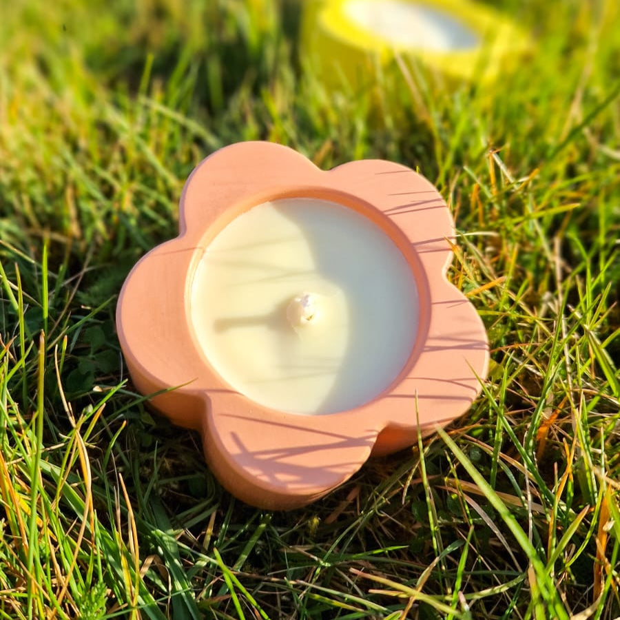 Coral Flower Shaped Candle