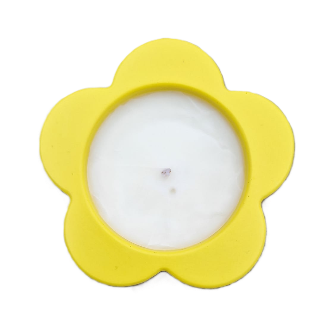 Yellow Flower Shaped Candle