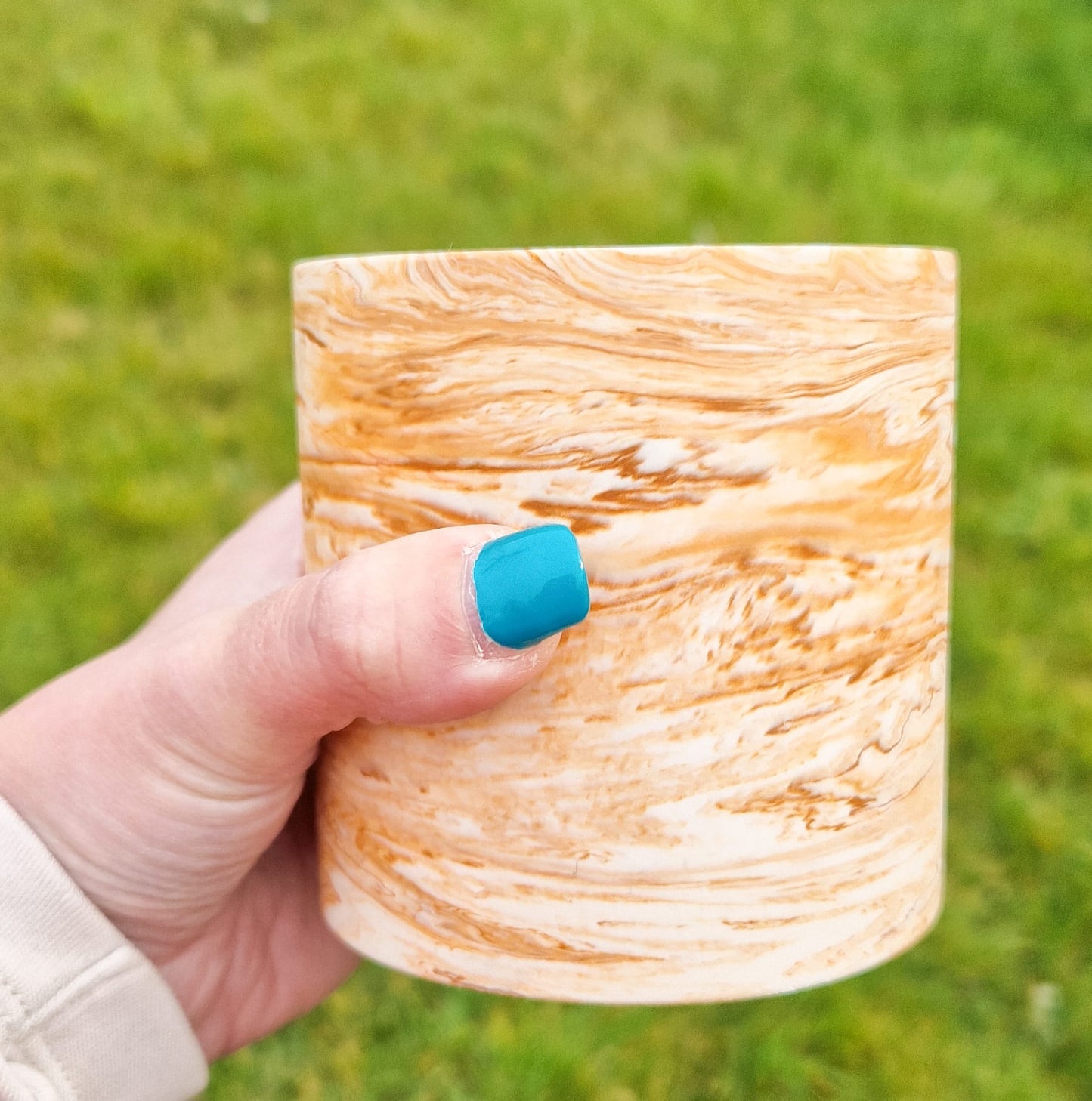 Peach Marble - Sweet Fig Scented Candle (275g net)