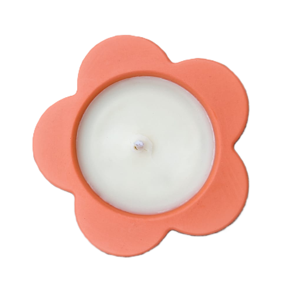 Coral Flower Shaped Candle