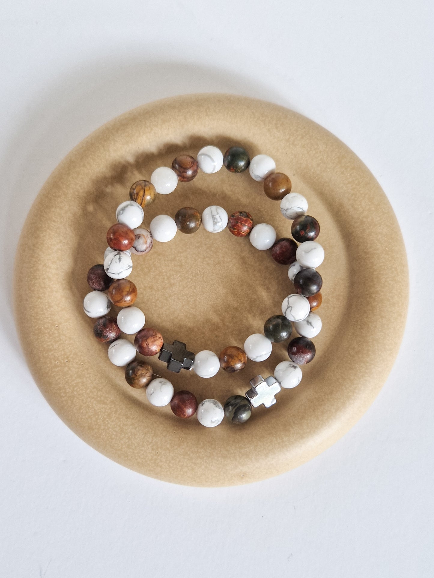 Gemstones Bracelet - Peace - Picasso Jasper & White Howlite