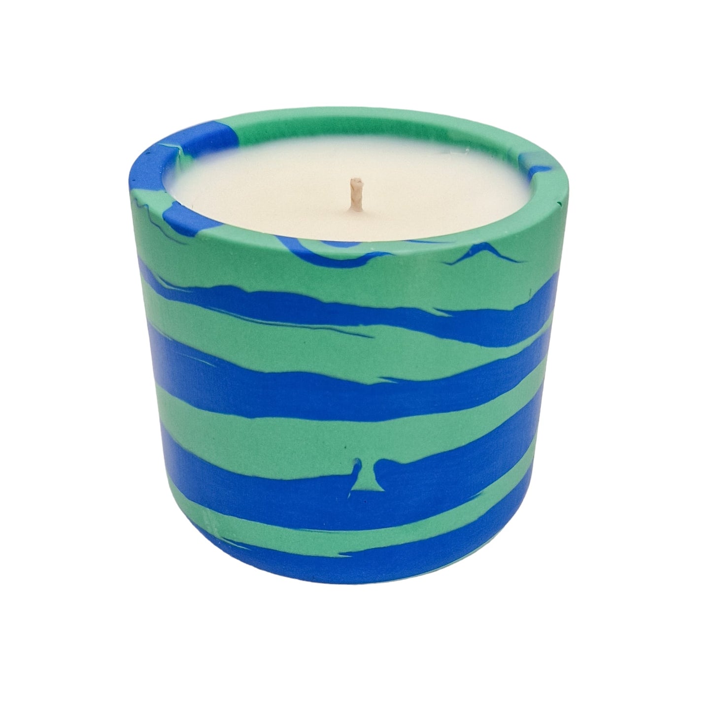 Blue and Green twist - Lemongrass Scented Candle