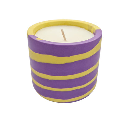 Purple and yellow twist - Chamomile Scented Candle