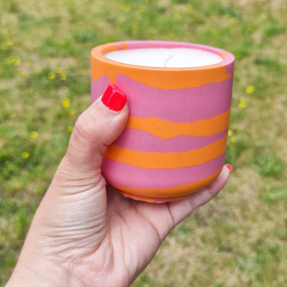 Pink and Orange twist - Strawberry Scented Candle