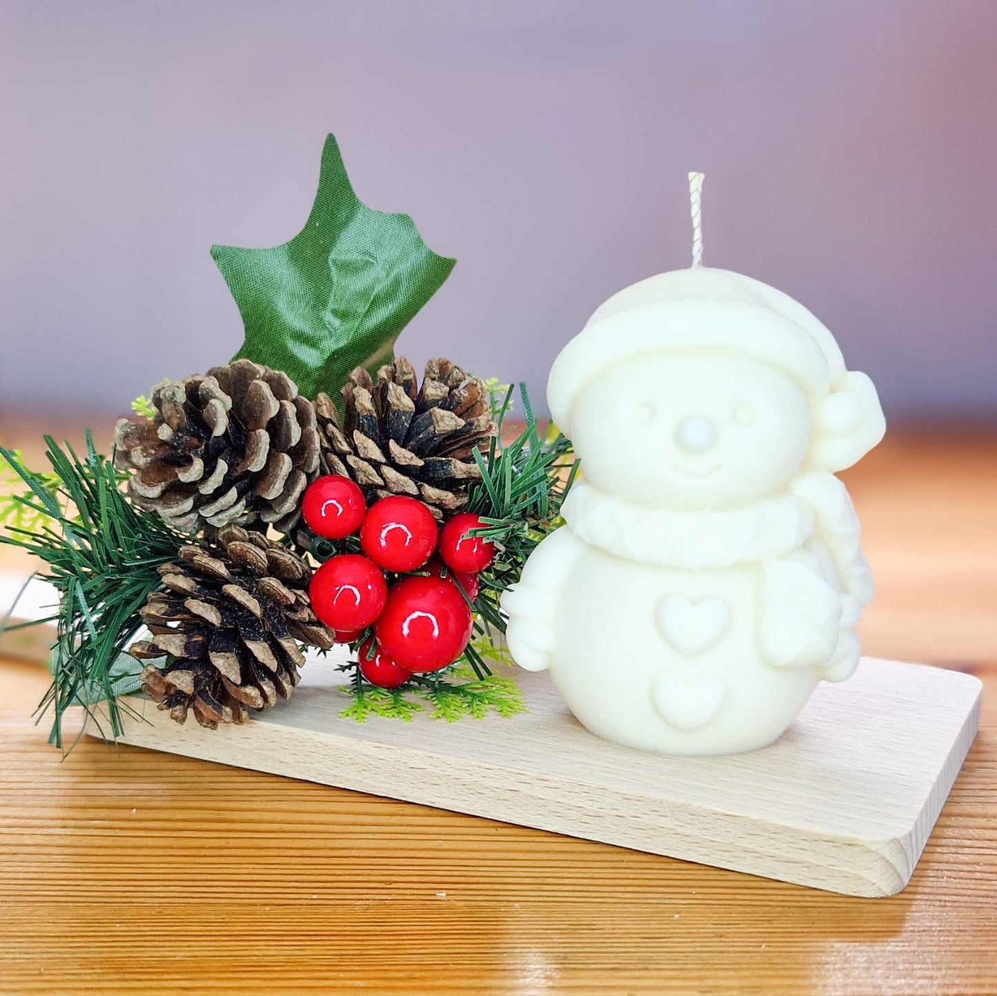 Snowman Shaped Christmas Candle