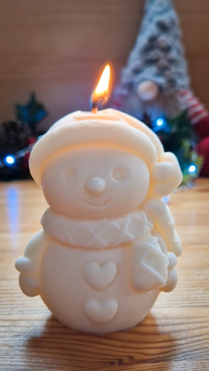 Snowman Shaped Christmas Candle