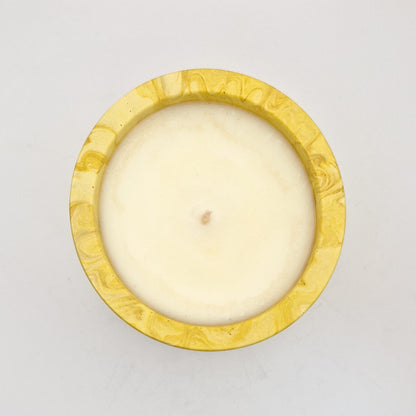 Yellow Marble - Lemon Verbena Scented Candle (275g net)