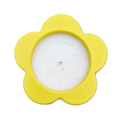 Yellow Flower Shaped Candle